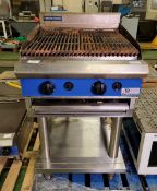 Blue Seal gas griddle on stand - W 600 x D 800 x H 1110 mm