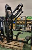 Matrix Diverging Lat pulldown gym station - crack to back plastic - W 1500 x D 700 x H 2120 mm