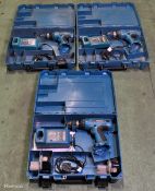 Makita 6317D cordless drill - DC1414F charger - 2 x 12V batteries - case, 2x Makita 6317D drills