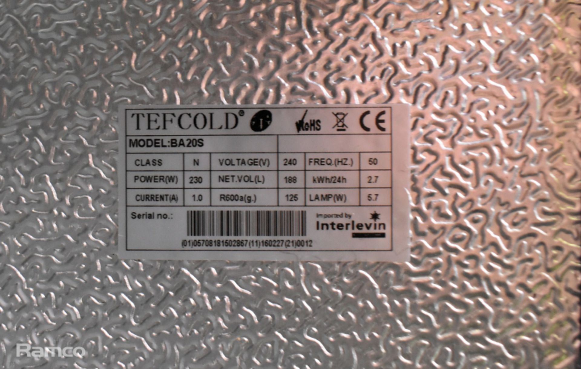 Tefcold BA20S sliding double door bottle cooler - W 900 x D 510 x H 900mm - Image 3 of 4