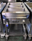 Stainless steel water heated bain-marie trolley - L 1160 x W 640 x H 920mm