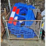 6x Daniel plastic interlocking barriers - W 1250 x D 50 x H 990mm