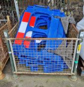 6x Daniel plastic interlocking barriers - W 1250 x D 50 x H 990mm