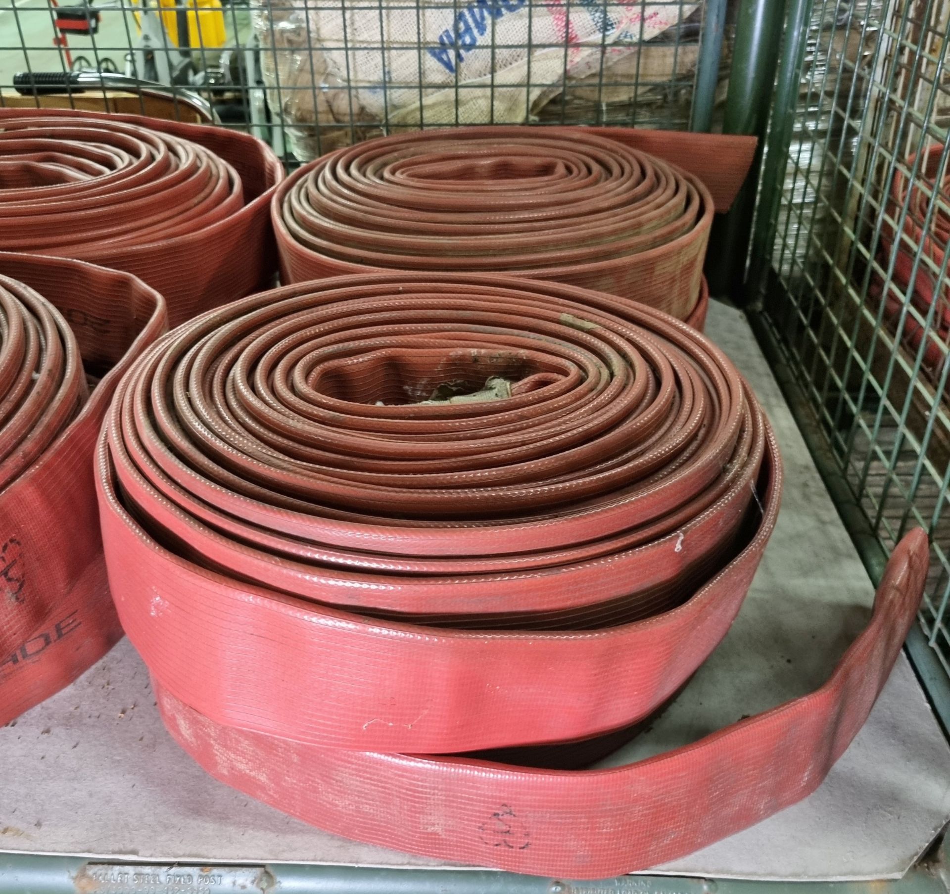 8x Angus Duraline 70mm lay flat hoses with single coupling - approx 20m in length - Image 3 of 4