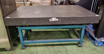 WBJ Ltd granite surfacing table - Serial No: 14892 - 8ft x 4ft granite top