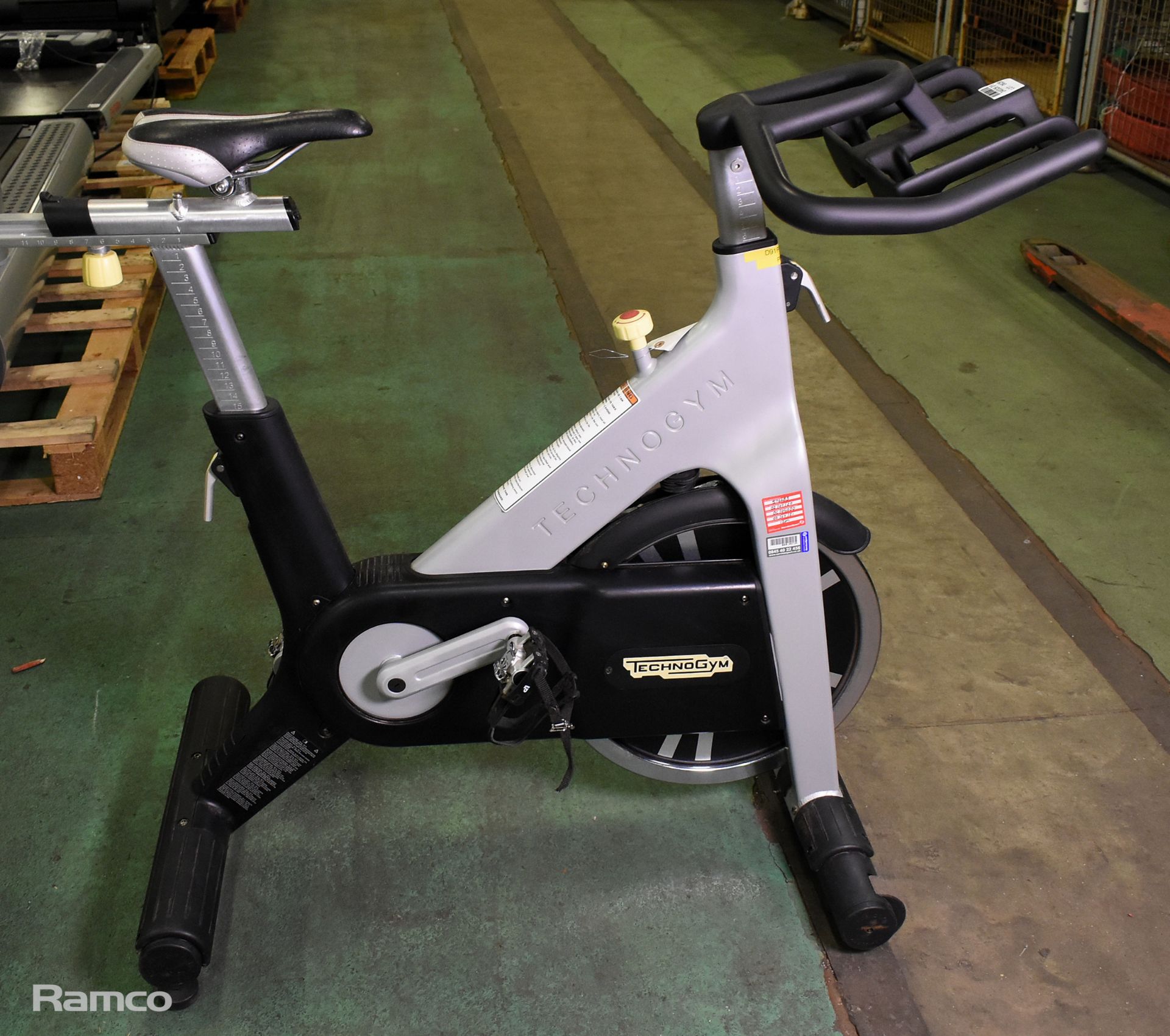 3x TechnoGym Group cycle spinning bikes - Image 3 of 23