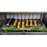 12x Mag-Lite 3-cell D flashlights & 6x Cape Warwick Ltd yellow torches