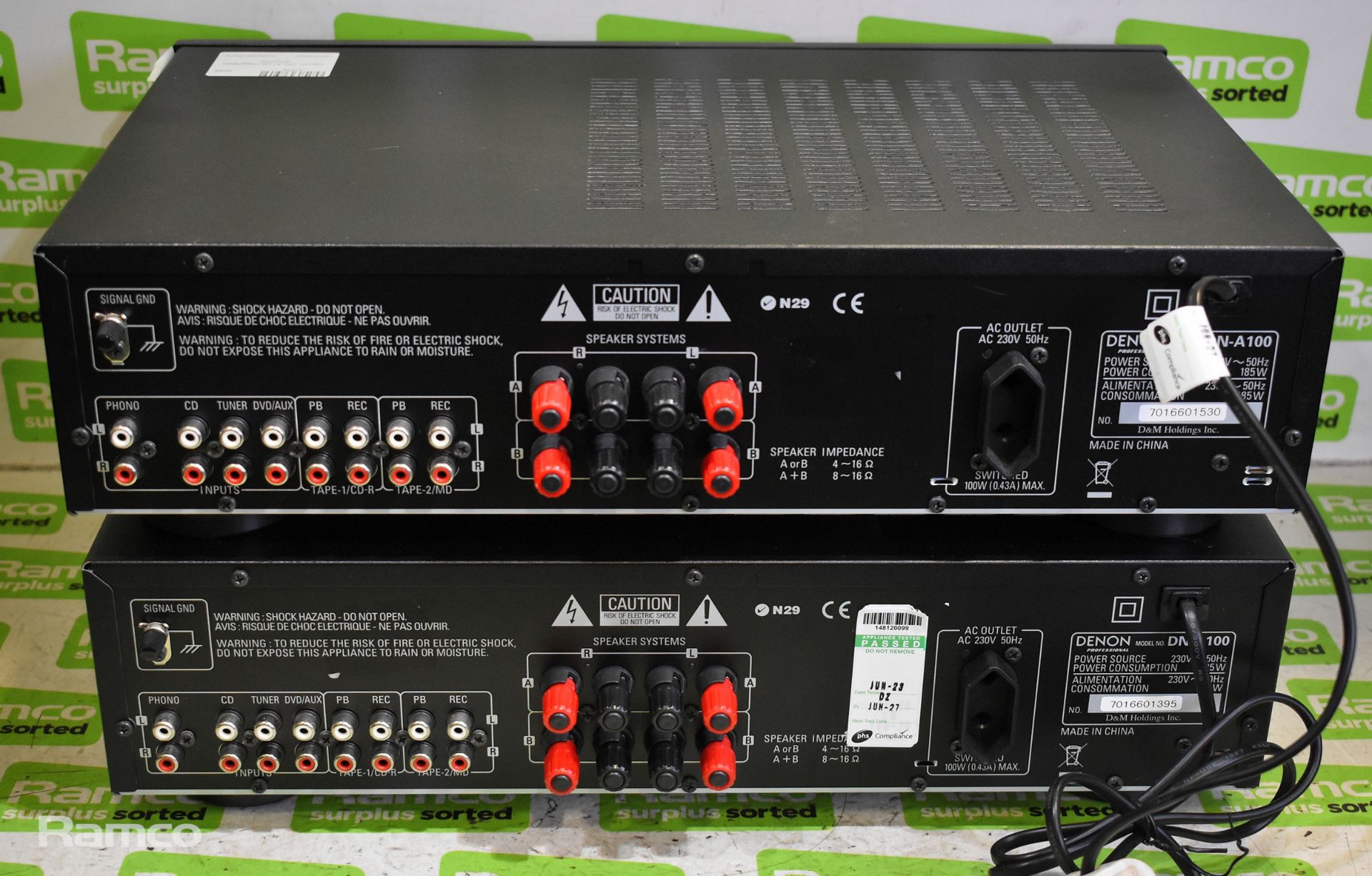 2x Denon DN-A100 integrated amplifiers - Image 3 of 4
