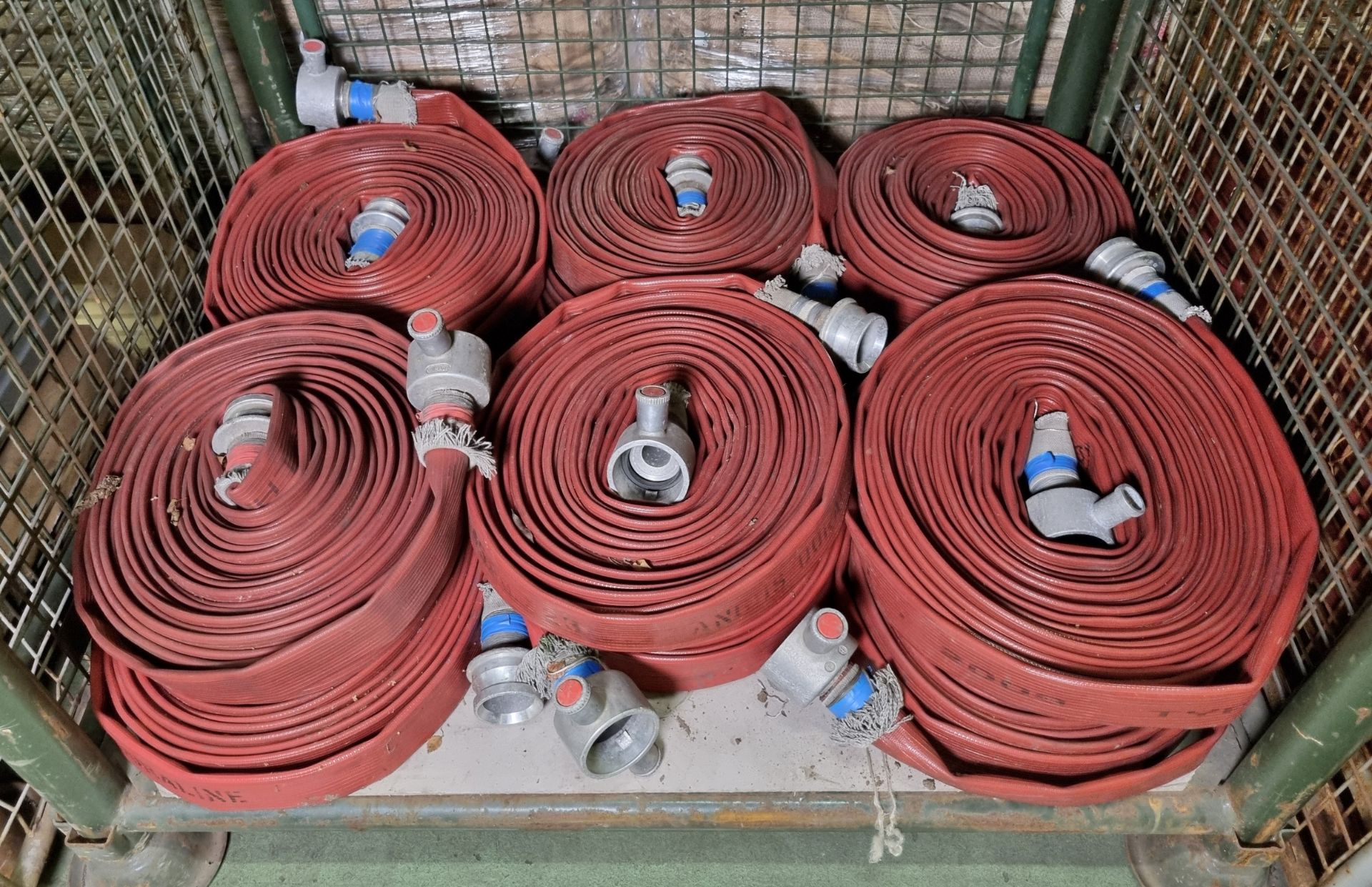 12x Angus Duraline 45mm lay flat hoses with couplings - approx 23m in length - Image 2 of 4