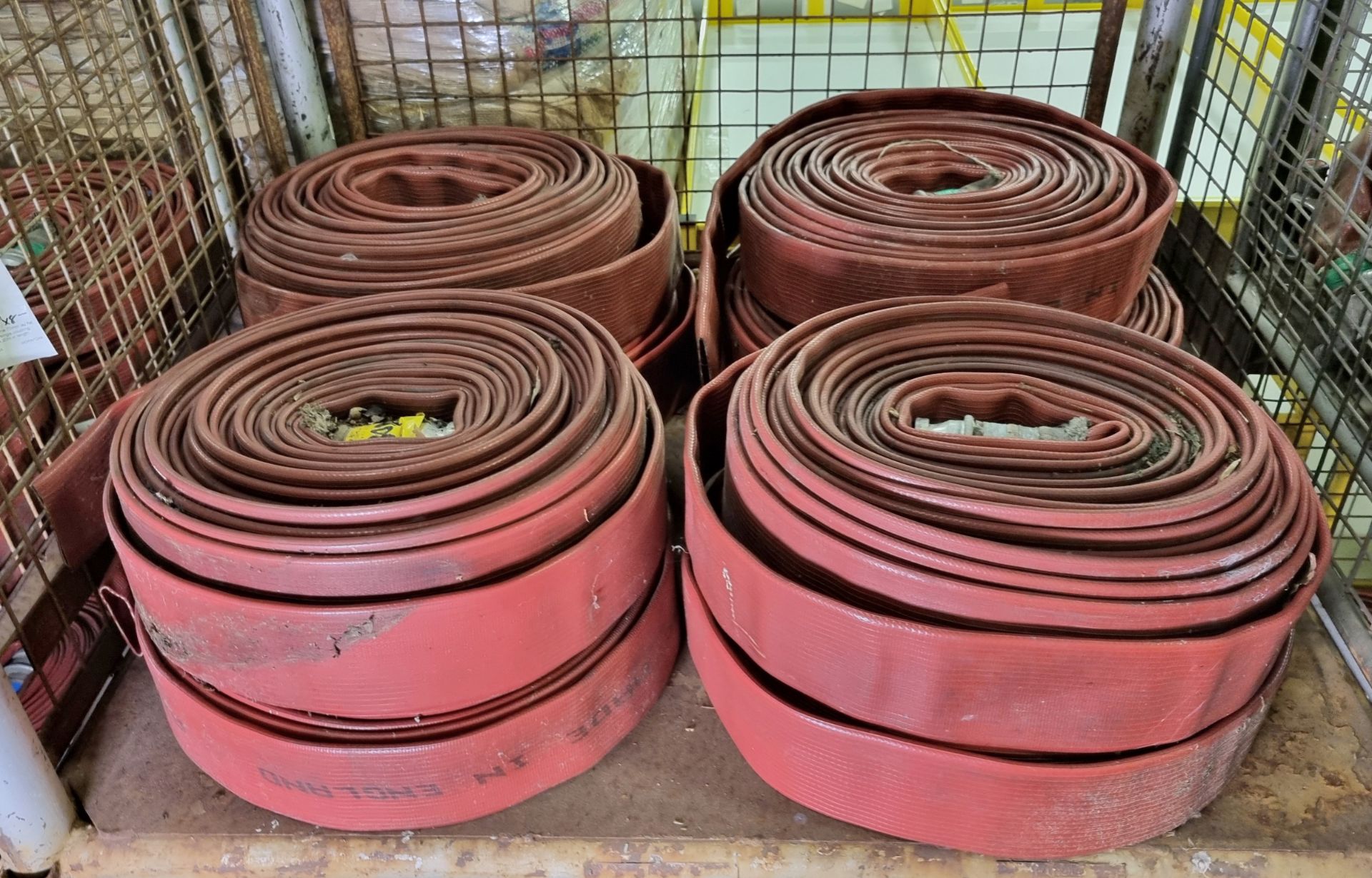 8x Angus Duraline 70mm lay flat hoses with single coupling - approx 20m in length - Image 2 of 4