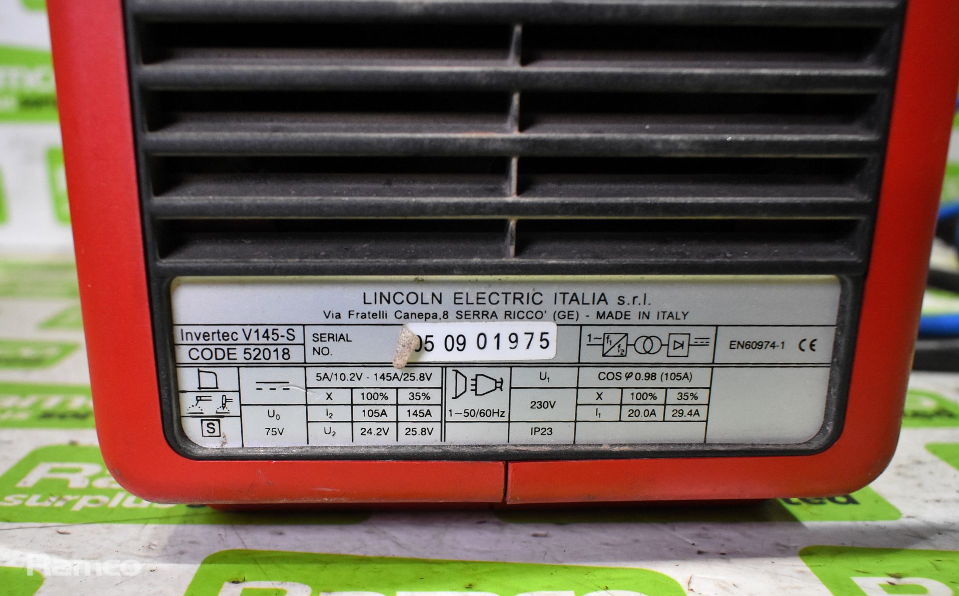 Lincoln Electric Invertec V145 welding machine in transport and storage case - Image 6 of 7