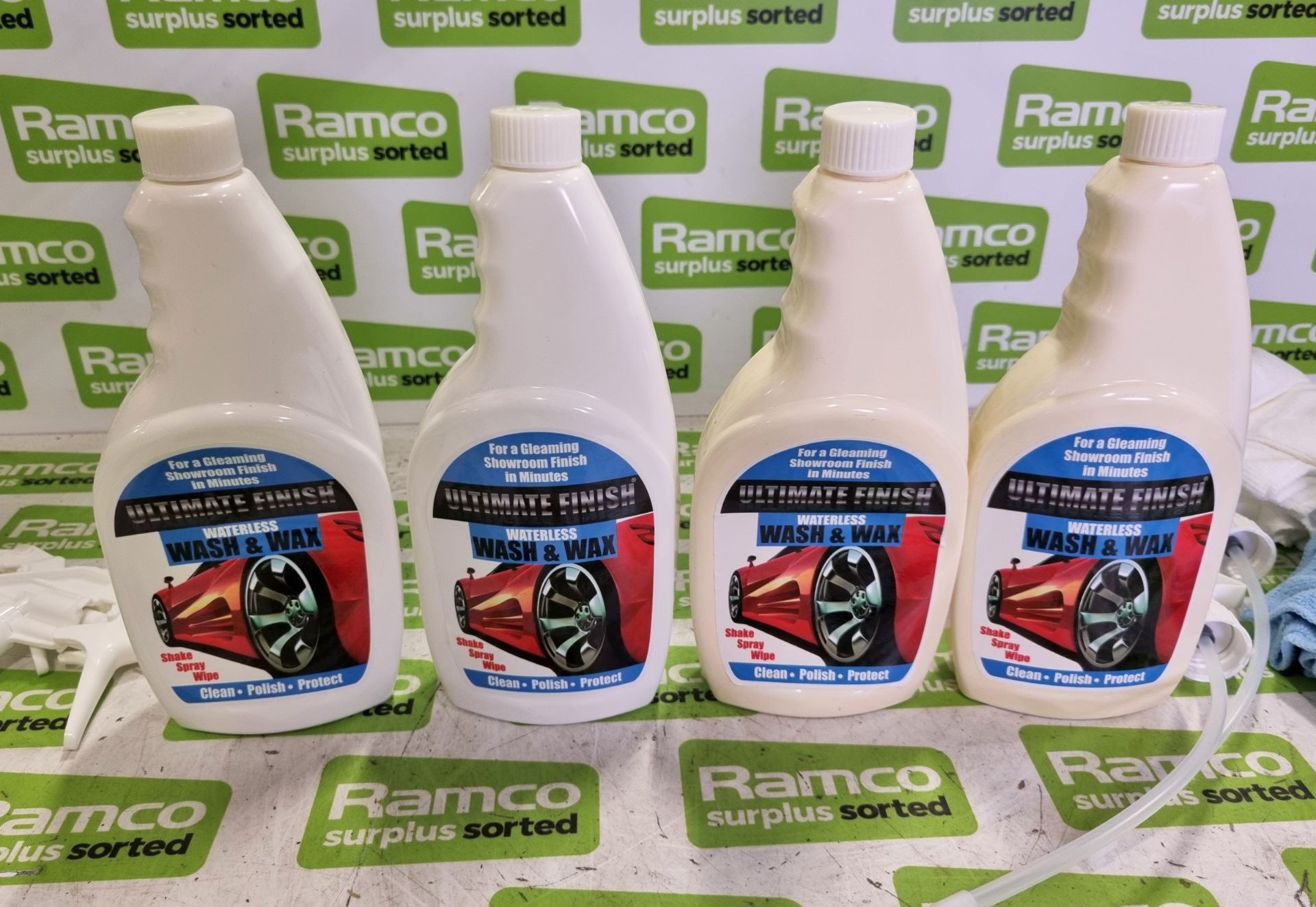 49x Ultimate Finish waterless wash & wax 4 packs (4x 750ml spray bottles & 4x microfibre cloths) - Image 4 of 6