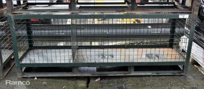 Metal mesh storage unit - W 2080 x D 660 x H 780mm