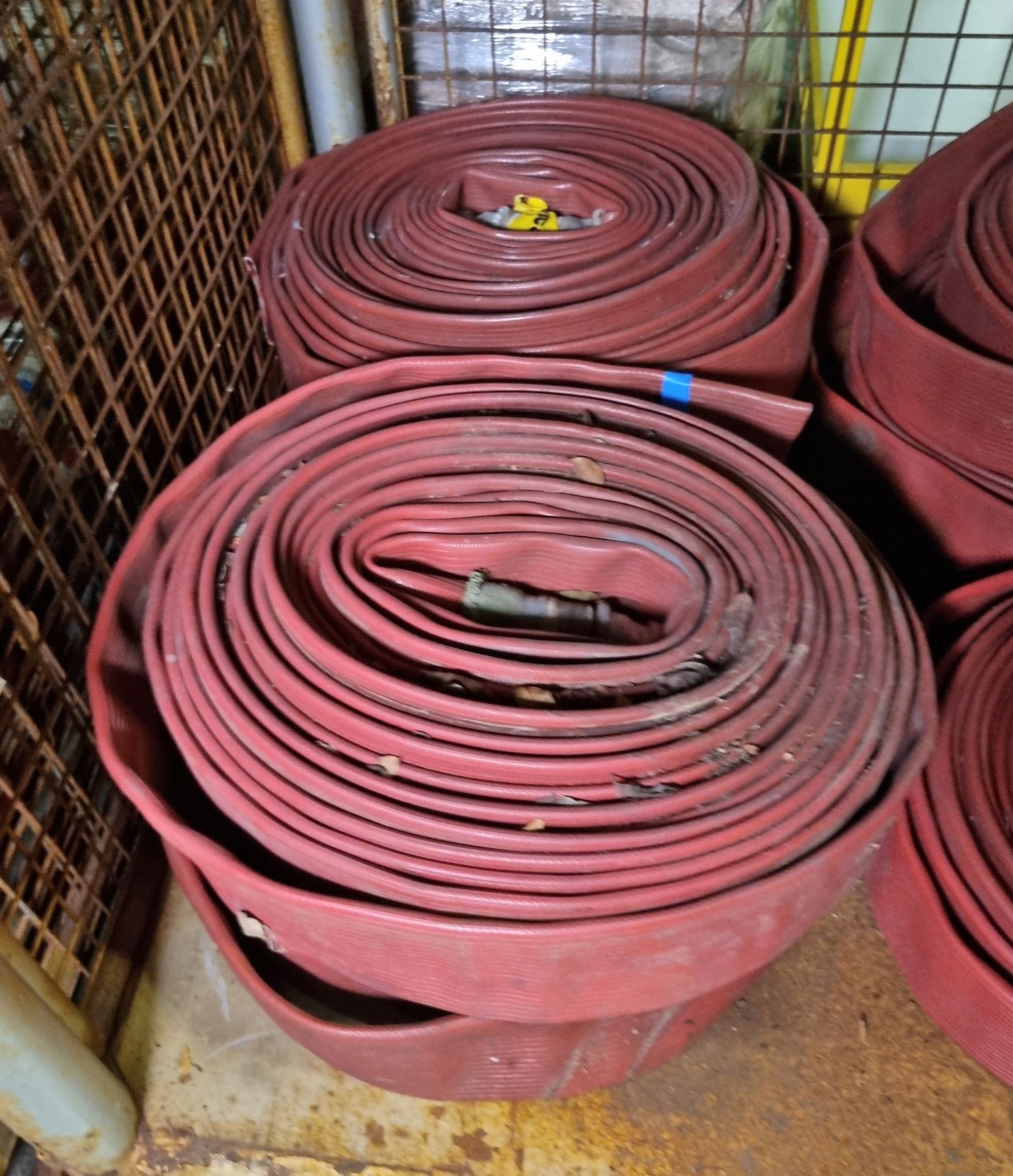 8x Angus Duraline 70mm lay flat hoses with single coupling - approx 20m in length - Image 4 of 4