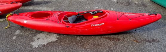 Dagger Katana polyethylene kayak - red - W 3200 x D 660 x H 420mm