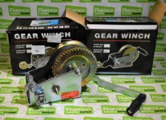 2x Gear winches - unbranded