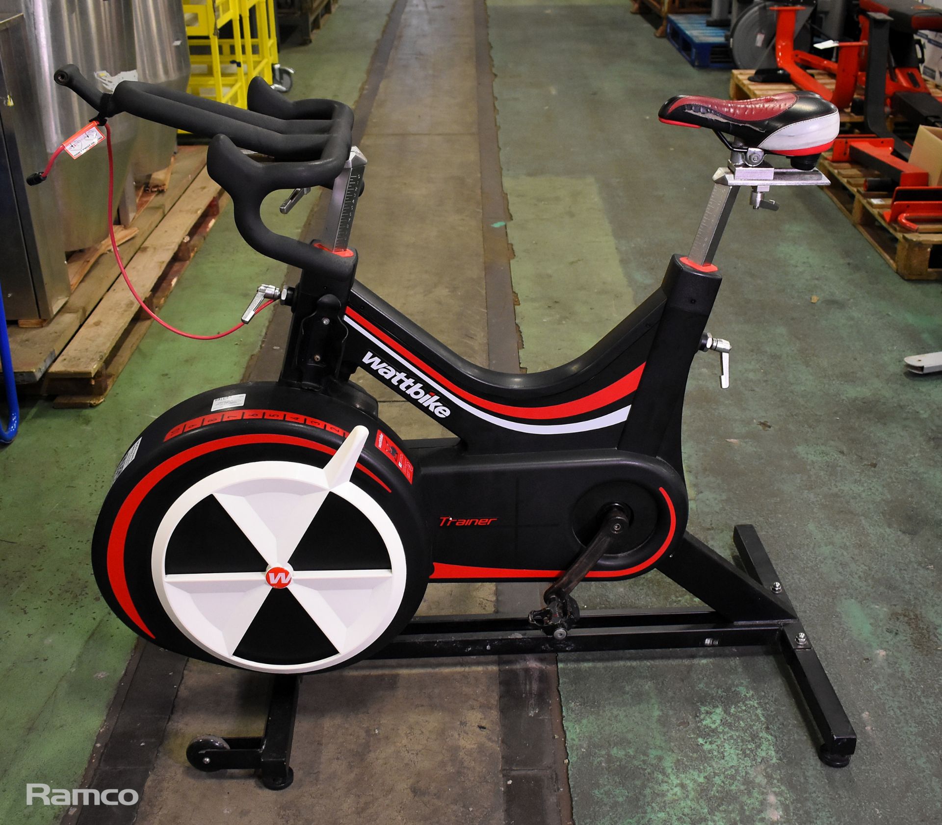 Wattbike Trainer indoor exercise bike - L 1250 x W 660 x H 1080mm