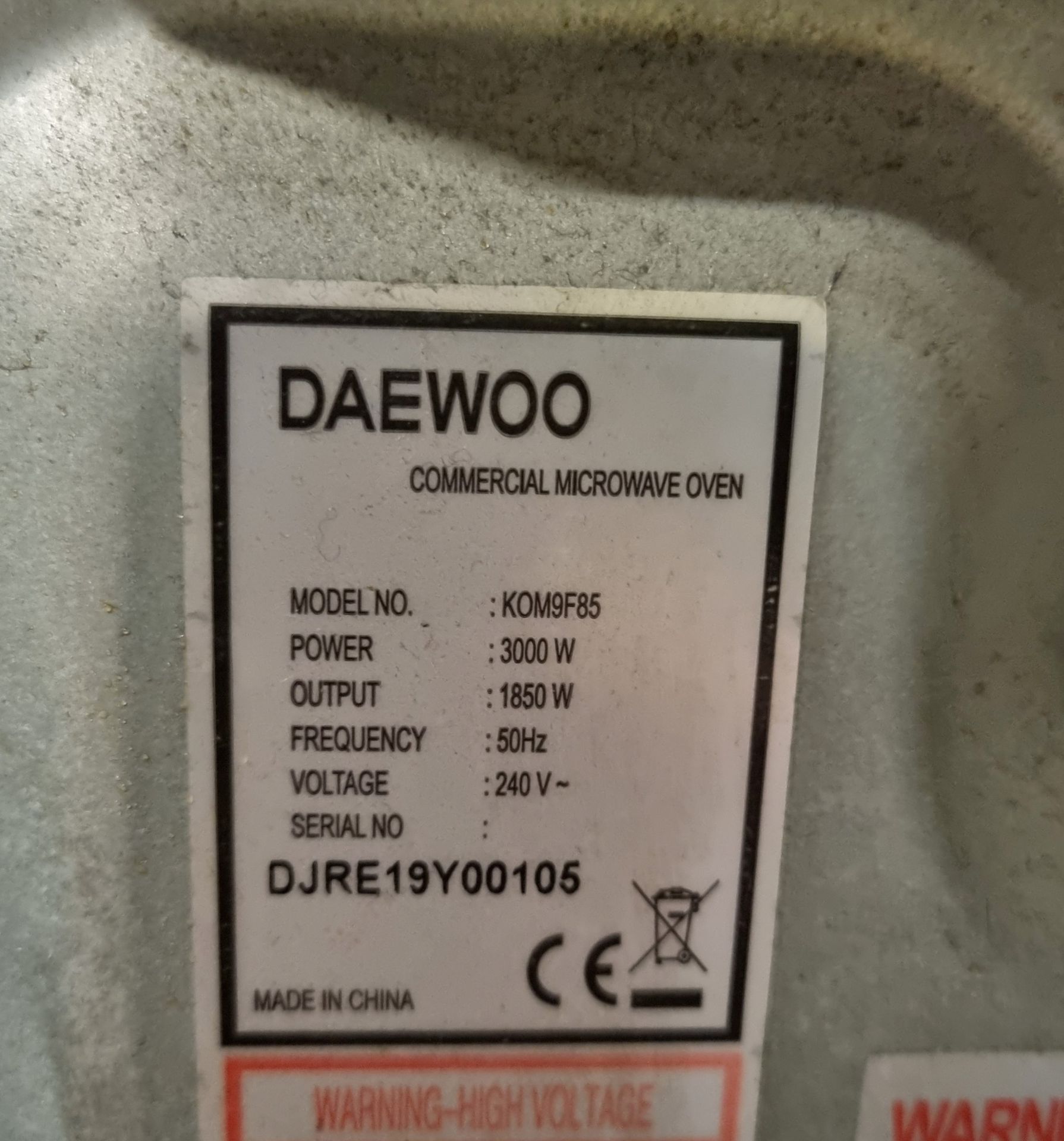 Daewoo KOM9F85 microwave & Sammic SL digital vacuum packing machine - Bild 8 aus 9