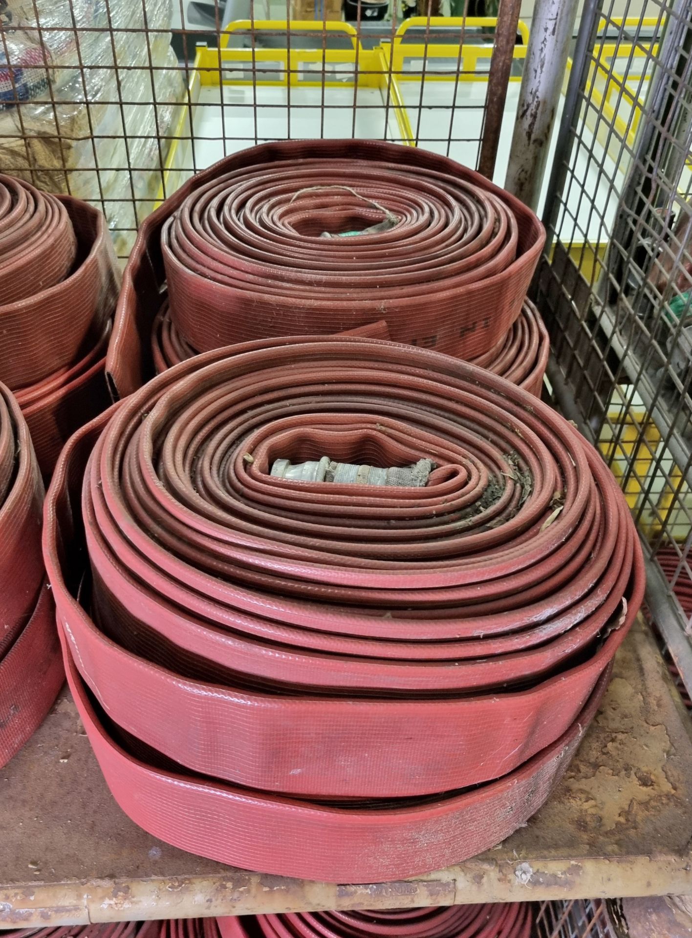 8x Angus Duraline 70mm lay flat hoses with single coupling - approx 20m in length - Image 3 of 4