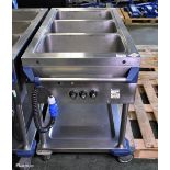 Stainless steel water heated bain-marie trolley - L 1160 x W 640 x H 920mm