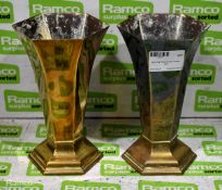 Pair of Blunt & Wray brass vases