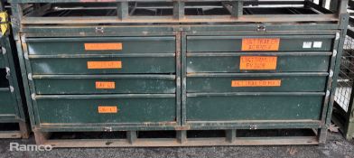 8 drawer chest storage unit - W 2080 x D 660 x H 960mm