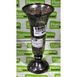 Silver plated church 10 inch vase