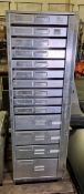 Moore's Cabinet Stowage 14 drawer cabinet - W 500 x D 450 x H 1500mm