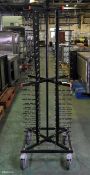 Jackstack charged plate storage trolley - 104 plates W 600 x D 600 x H 1790mm