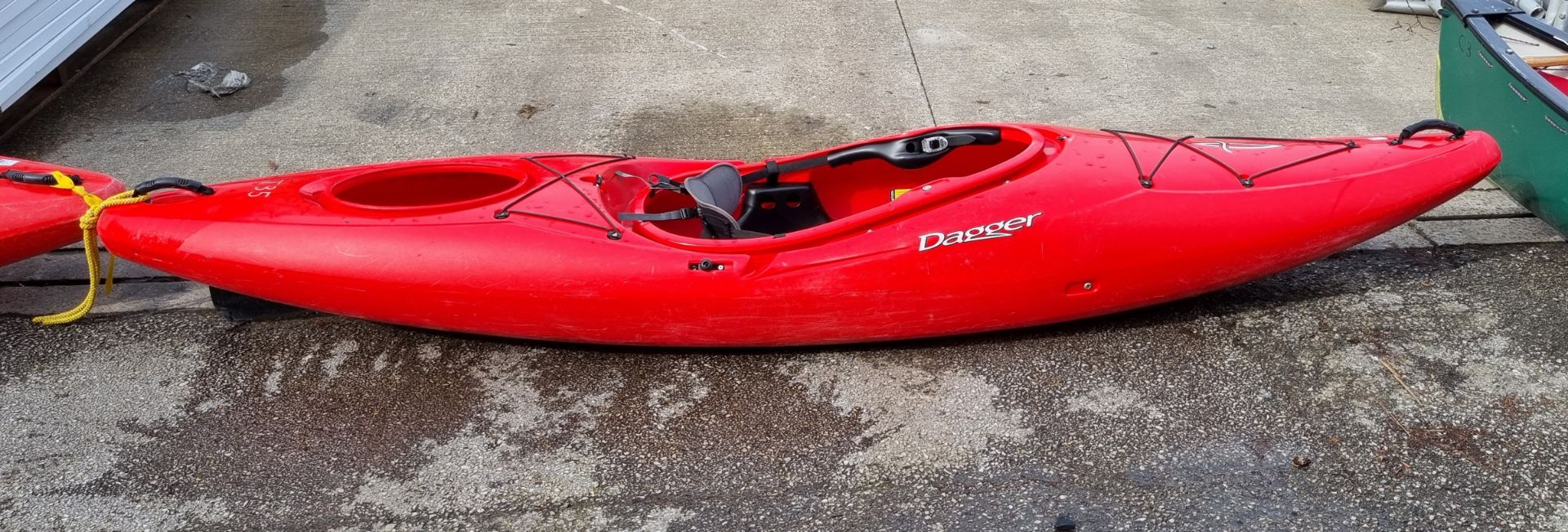 Dagger Katana polyethylene kayak - red - W 3200 x D 660 x H 420mm