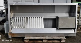 Stainless steel extraction hood - W 2220 x D 1000 x H 660mm