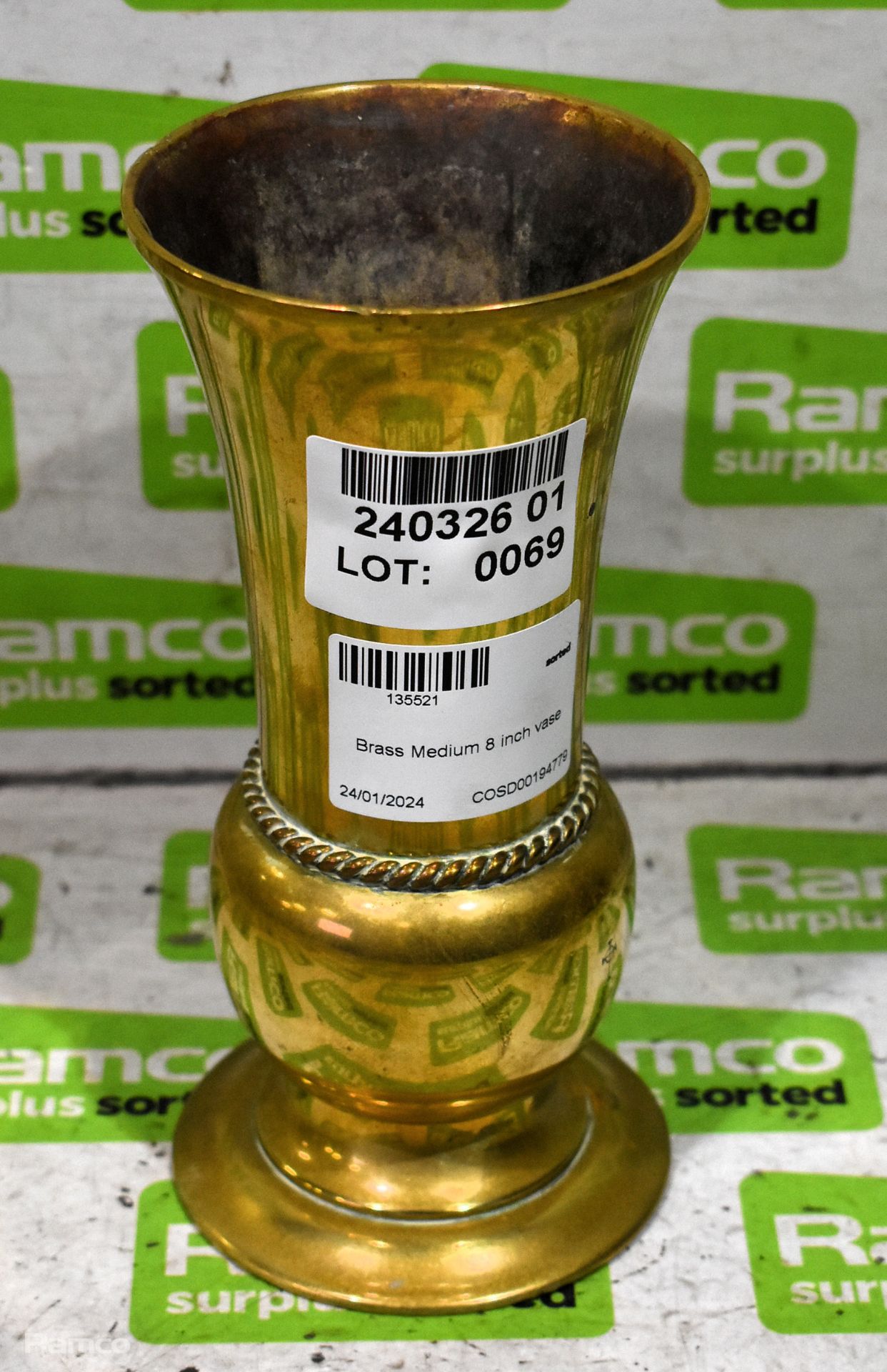 Brass Medium 8 inch vase