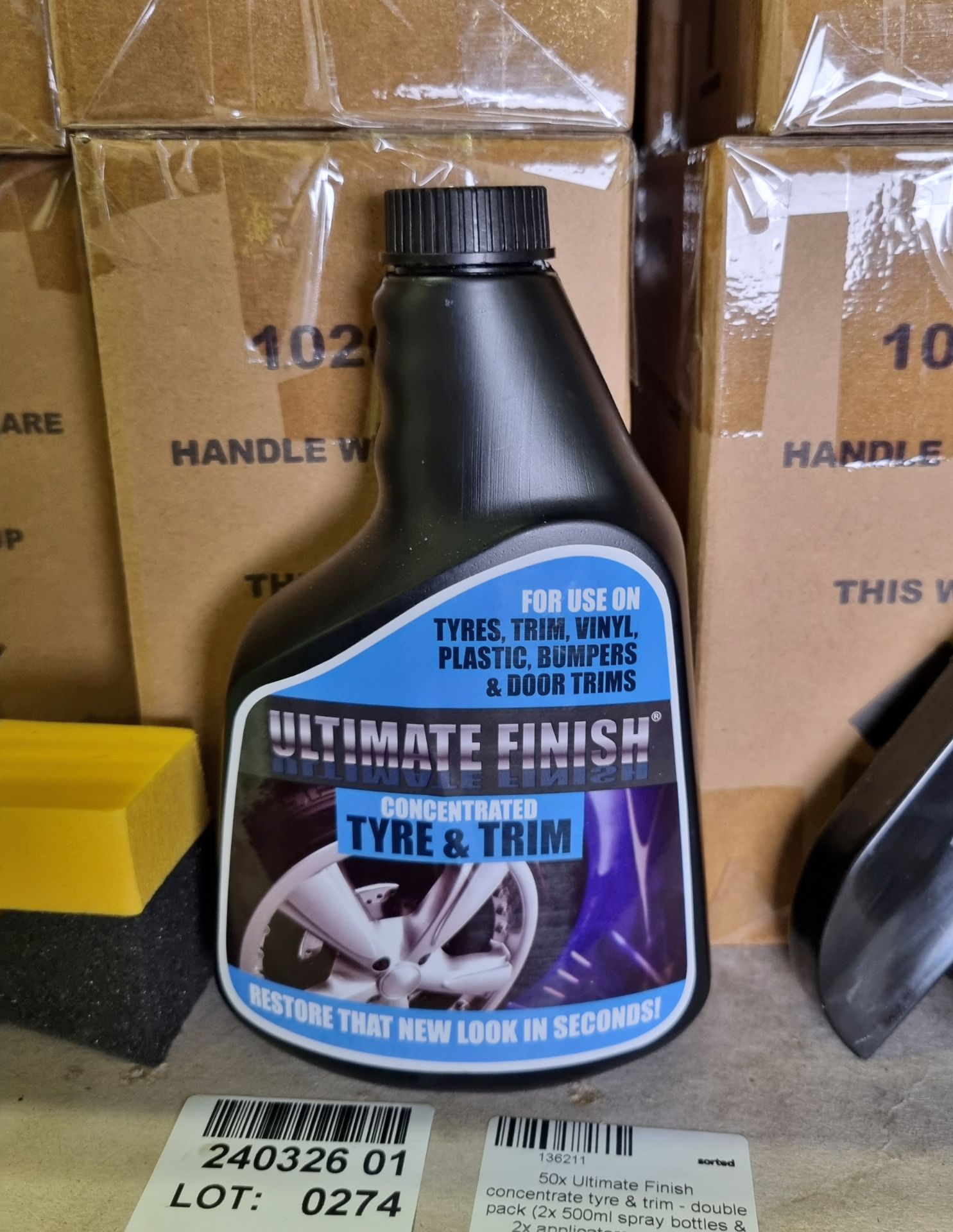 50x Ultimate Finish concentrate tyre & trim - double packs - 2x 500ml spray bottles & 2x applicators - Image 3 of 5