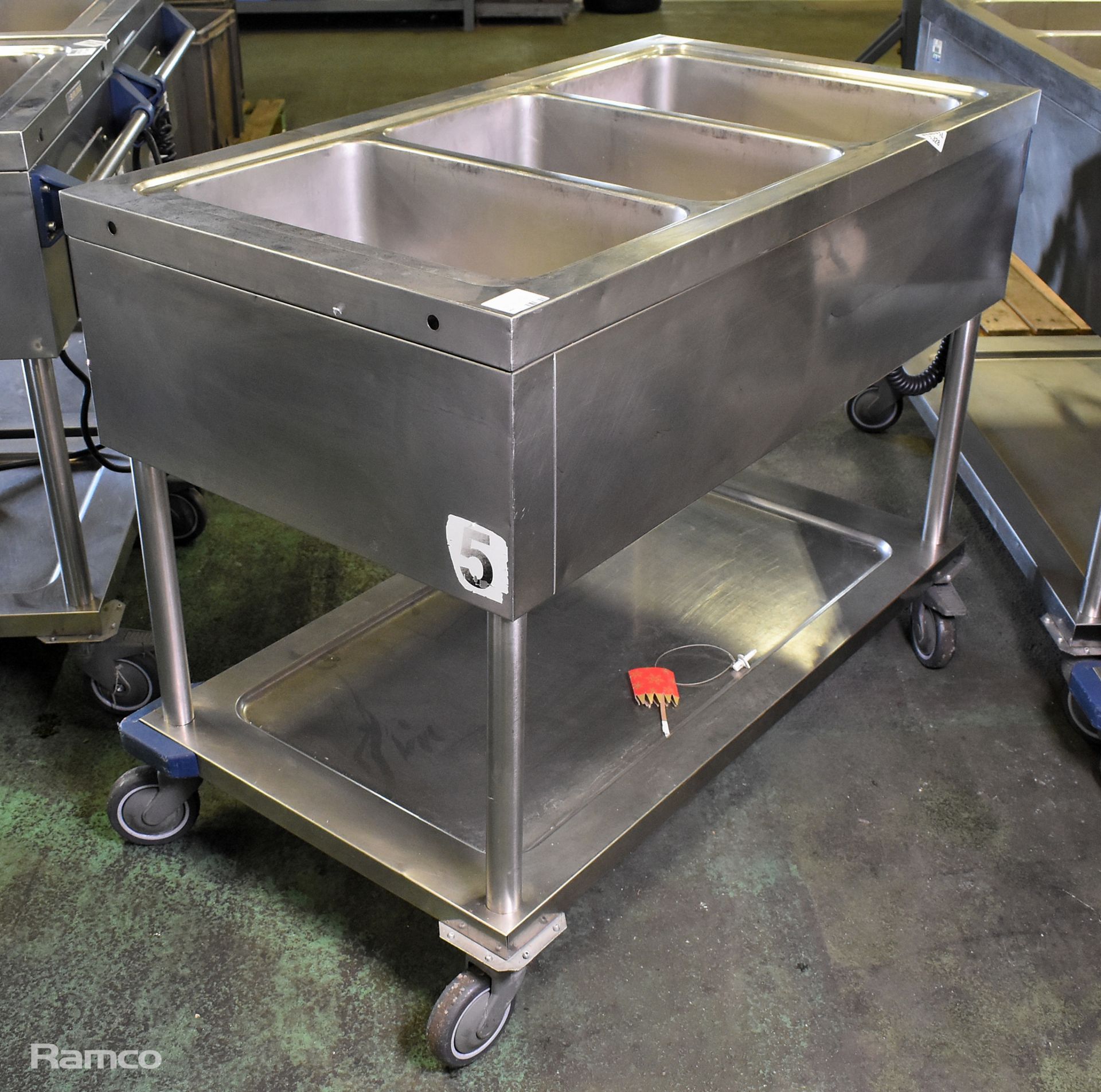 Stainless steel water heated bain-marie trolley - L 1160 x W 640 x H 920mm - Image 6 of 6