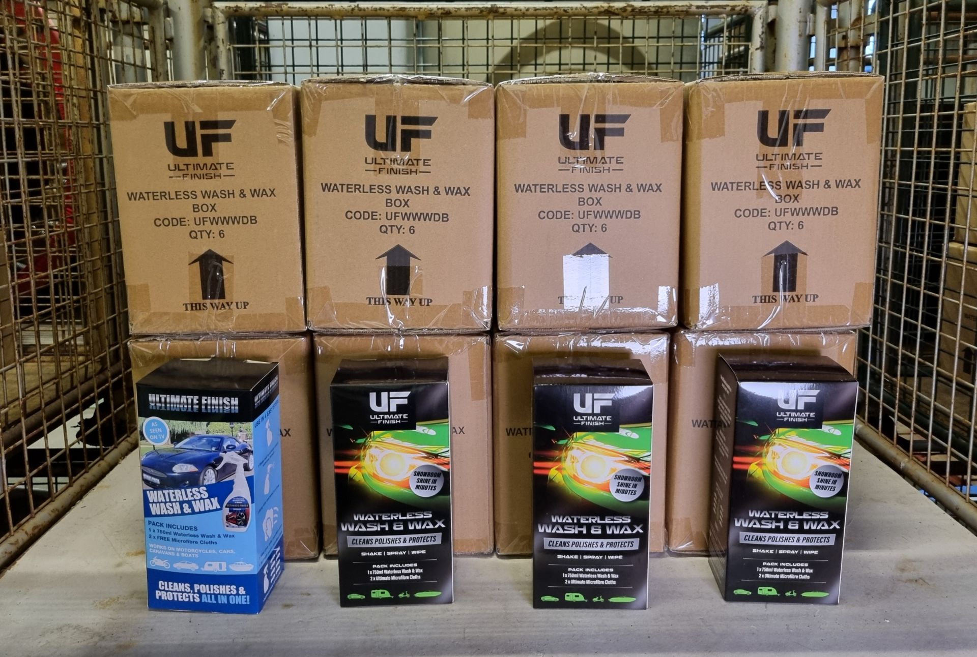 100x Ultimate Finish waterless wash & wax kits (750ml bottle and 2x microfibre cloths per pack) - Image 2 of 7