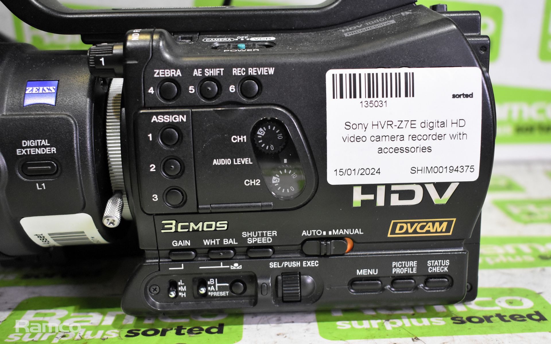 Sony HVR-Z7E digital HD video camera recorder with accessories - Image 3 of 12