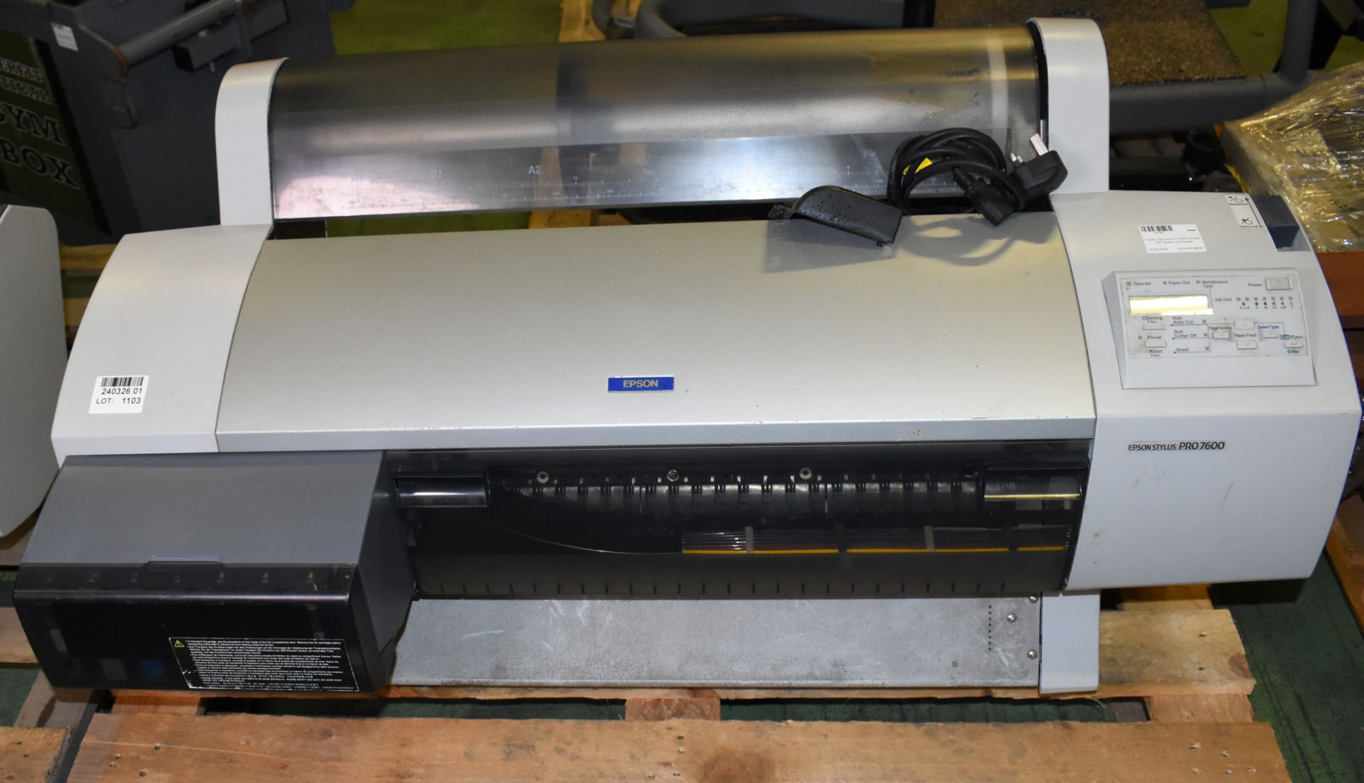 Epson Stylus Pro 7600 printer with spare cartridges