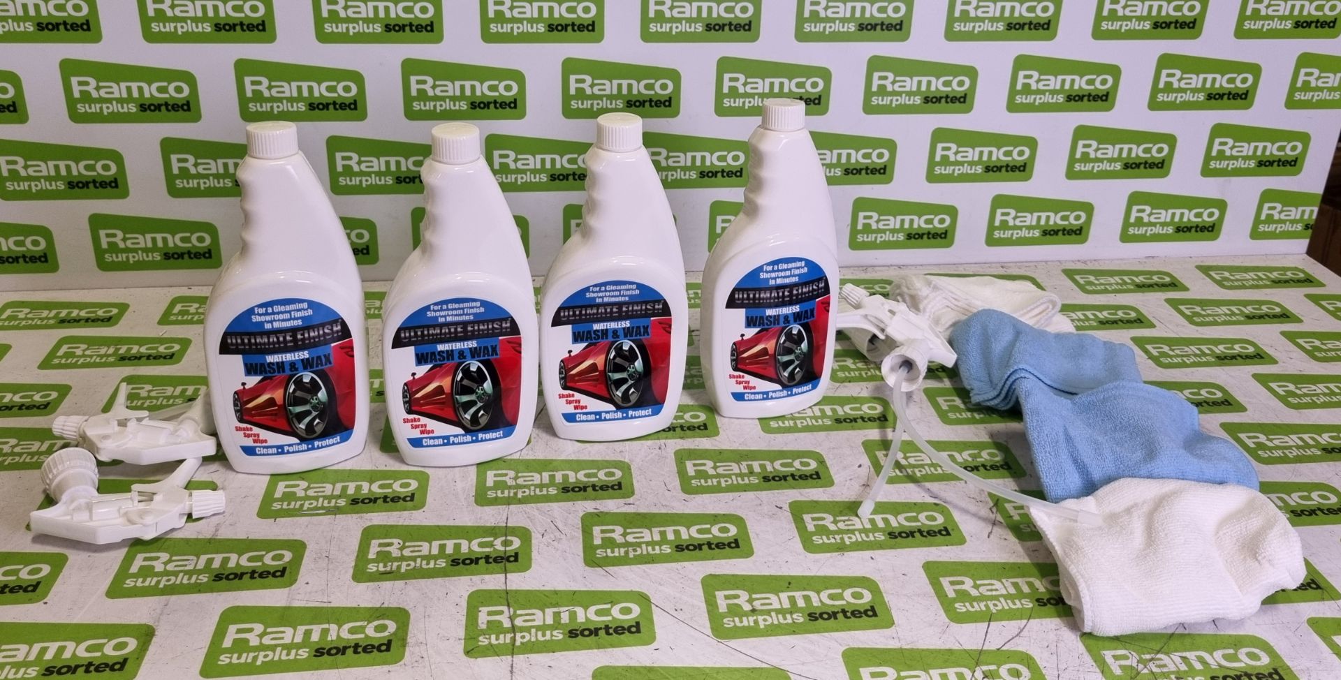 49x Ultimate Finish waterless wash & wax 4 packs (4x 750ml spray bottles & 4x microfibre cloths) - Image 3 of 5