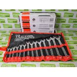 4x Tectool 14 piece combination spanner sets