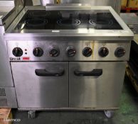 Lincat PHER01 stainless steel electric 6 zone induction oven range - 3 phase - 400V