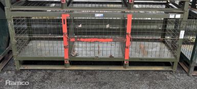 Metal mesh storage unit - W 2080 x D 660 x H 780mm