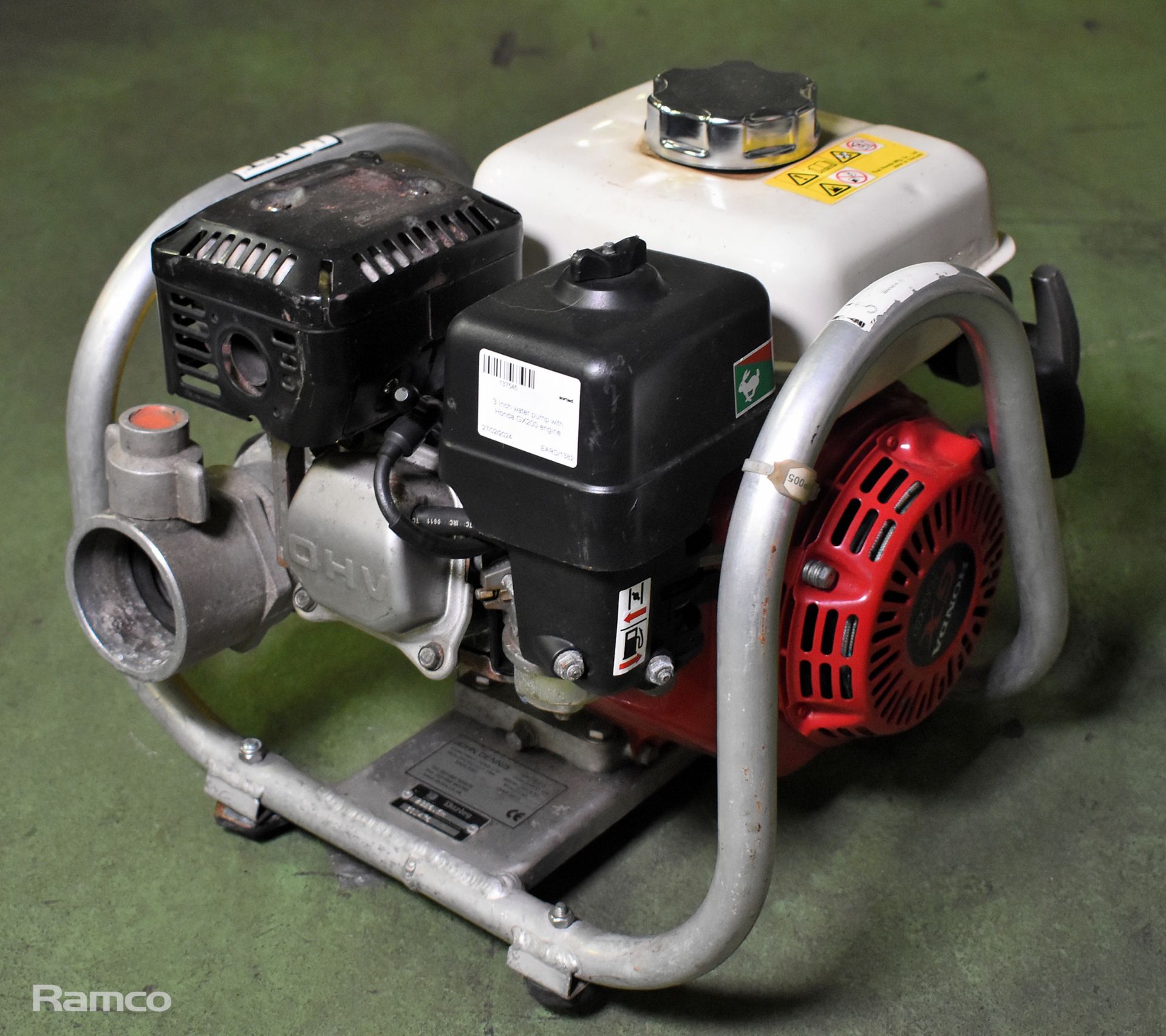 3 inch water pump with Honda GX200 engine - Image 3 of 7