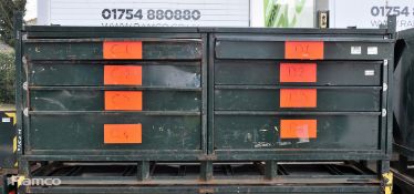 8 drawer chest storage unit - W 2080 x D 660 x H 960mm