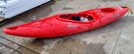 Dagger Katana polyethylene kayak - red - W 3200 x D 660 x H 420mm