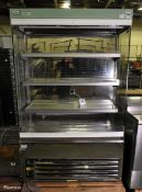 Lowe Refrigeration SD60/120 FG stainless steel multideck display fridge - W 1210 x D 600 x H 2000mm