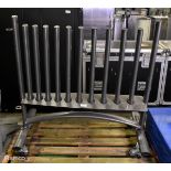 Jordan Studio dumbbell rack - broken castor - W 1200 x D 620 x H 1170mm