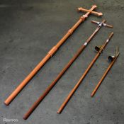 Wooden Holy Cross divine staff - 86 inch, Wooden processional crucifix divine staff & more