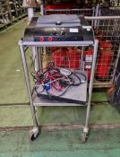 Bodyflow CX1 therapy unit with portable stainless steel trolley with accessories