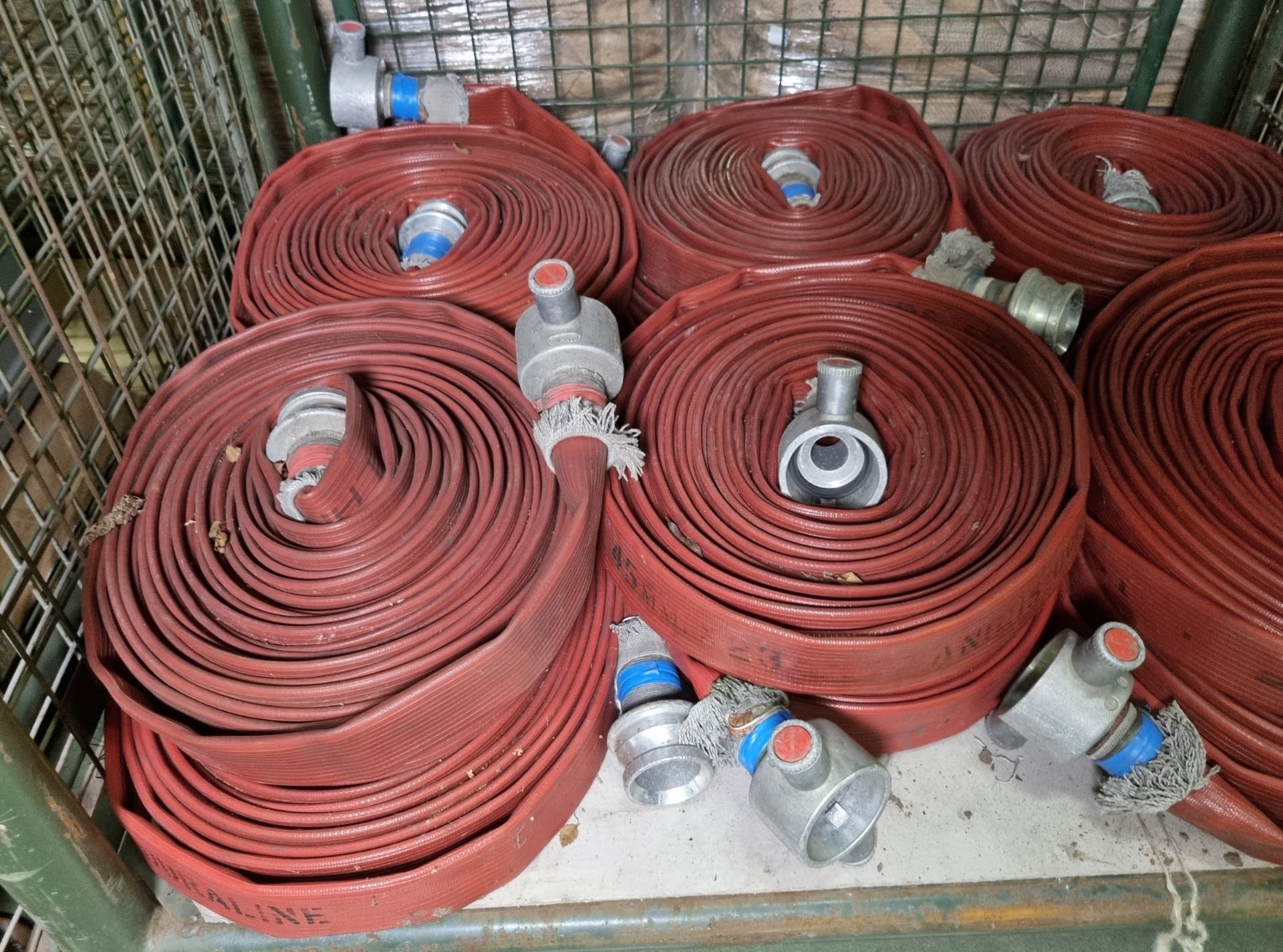 12x Angus Duraline 45mm lay flat hoses with couplings - approx 23m in length - Image 4 of 4