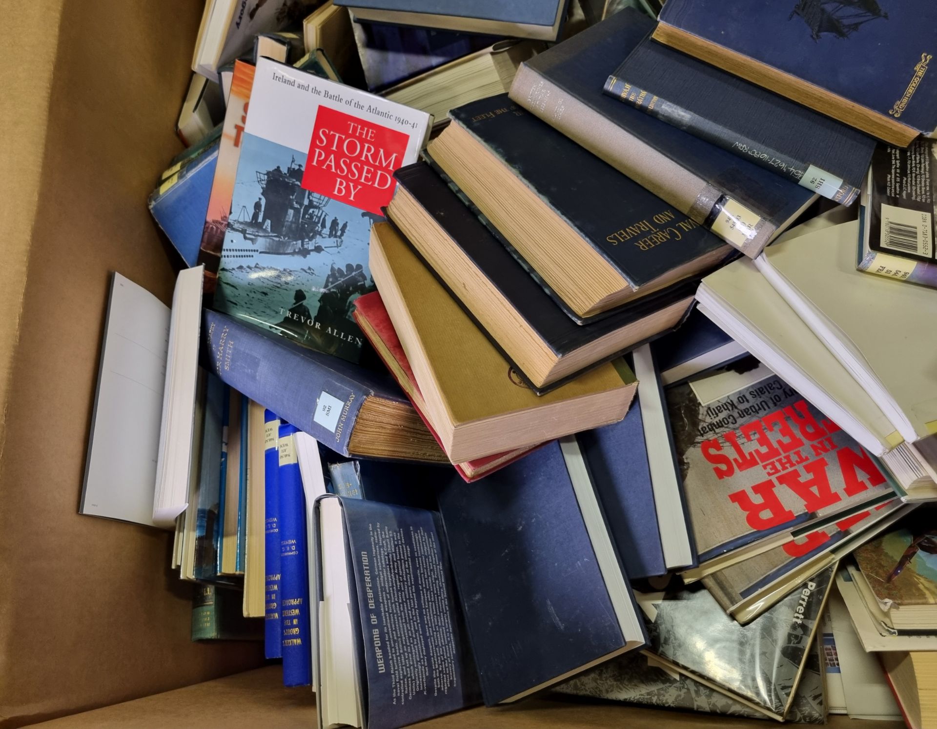 2x pallet sized boxes of books - fictional, non-fictional, military and mixed genre - Image 4 of 8